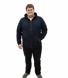 D555 Cantor Heavy Duty Zip Through Hoodie - Proper Fitting for Big Men