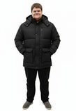 D555 Wolverhampton Quilted Jacket - Proper Fitting Hooded Padded Coat for Big Men