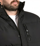 D555 Wolverhampton Quilted Jacket - Proper Fitting Hooded Padded Coat for Big Men