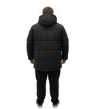 D555 Wolverhampton Quilted Jacket - Proper Fitting Hooded Padded Coat for Big Men
