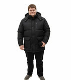 D555 Wolverhampton Quilted Jacket - Proper Fitting Hooded Padded Coat for Big Men