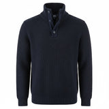 D555 Zane Funnel Neck Jumper with Button & Zip Detail - 2XL-5XL