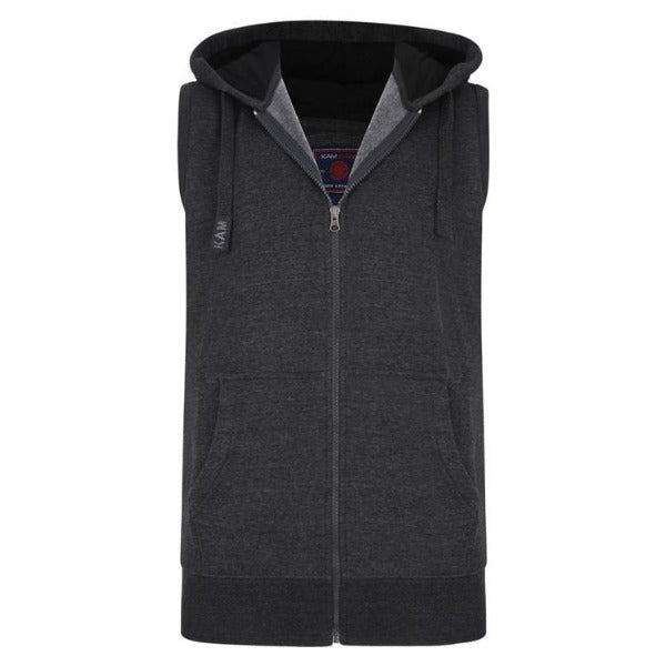 Kam Sleeveless Zip Thru Hoody Colours Available – Big Guys