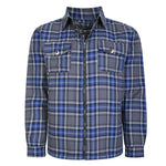 Kam Zip Sherpa Lined Warm Checked Shirt  PRE-ORDER