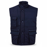 Big men's Orn Eider windproof bodywarmer in navy, sizes 2XL to 5XL, professional workwear with proper fit guarantee