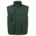 Big men's Orn Eider windproof bodywarmer in bottle green, sizes 2XL to 5XL, professional workwear with proper fit guarantee