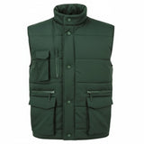 Big men's Orn Eider windproof bodywarmer in bottle green, sizes 2XL to 5XL, professional workwear with proper fit guarantee