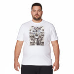Ben Sherman White Headlamp Badges T-Shirt - Iconic British Style for Big Men
