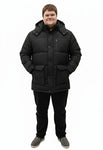 D555 Wolverhampton Quilted Jacket - Proper Fitting Hooded Padded Coat for Big Men