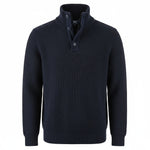 D555 Zane Funnel Neck Jumper with Button & Zip Detail - 2XL-5XL