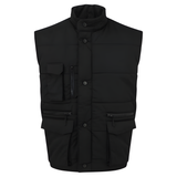 Big men's Orn Eider windproof bodywarmer in black, sizes 2XL to 5XL, professional workwear with proper fit guarantee