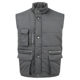 Big men's Orn Eider windproof bodywarmer in graphite grey, sizes 2XL to 5XL, professional workwear with proper fit guarantee