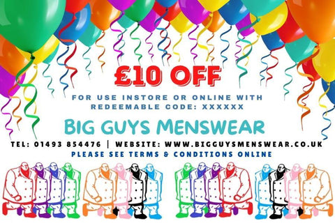 Gift Vouchers - Big Guys Menswear