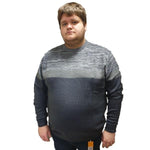 CORBY 2-D555 Jacquard Panel Knit Jumper - Big Guys Menswear