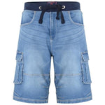 Kam Dito Elastic Denim Shorts - Charcoal | Mid Used | Light Used - Big Guys Menswear