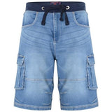 Kam Dito Elastic Denim Shorts - Charcoal | Mid Used | Light Used - Big Guys Menswear