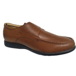 Roamers Extra Wide Fitting Tan Soft Leather Shoes - Big Guys Menswear