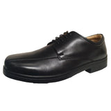 Roamers Laced Extra Wide Fitting Black Soft Leather Shoes - Big Guys Menswear