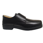 Roamers Lightweight Extra Wide Fitting Velcro Black Soft Leather Shoes - Big Guys Menswear