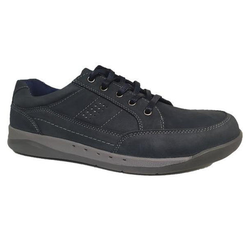 Roamers Navy Waxy Nubuck Shoes - Big Guys Menswear