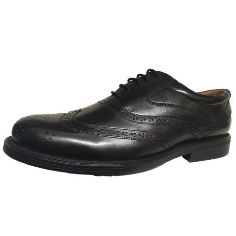 Scimitar Wing Cap Brogue Oxford Leather Shoes - Big Guys Menswear