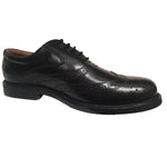 Scimitar Wing Cap Brogue Oxford Leather Shoes - Big Guys Menswear