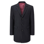Skopes Navy 3/4 Length Smart Overcoat - Big Guys Menswear