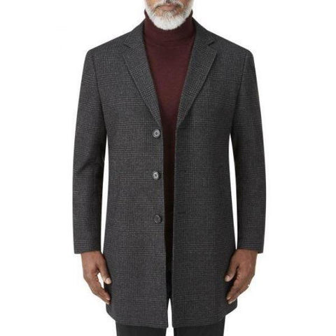 Skopes Teviott 3/4 Length Tweed Overcoat - 2XL~4XL - Big Guys Menswear