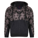 Camo Panelled Zip Thru Hoody